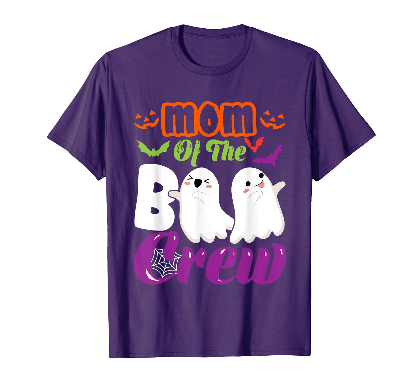 Mom Of Boo Halloween Crew Costume Boo Ghost Lover Family T-Shirt