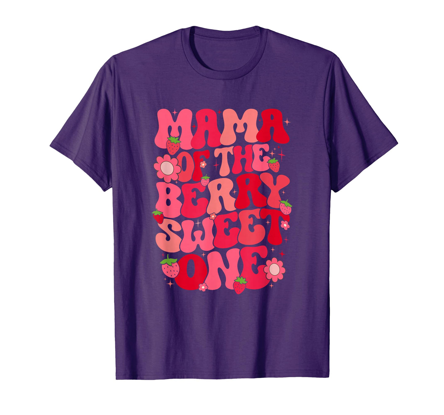 Mama Of The Berry Sweet One Strawberry First Birthday T-Shirt