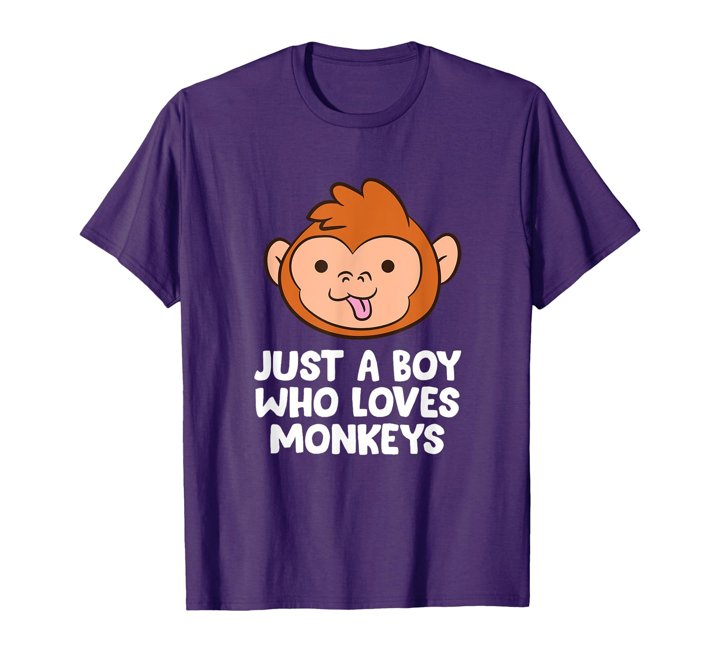 Just a Boy Who Loves Monkeys Cute Monkey T-Shirt