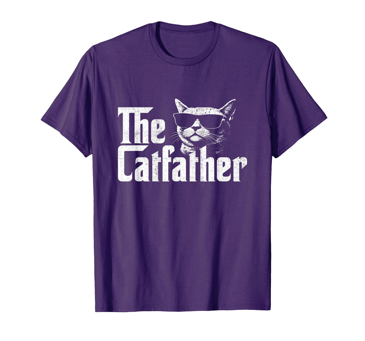 The Catfather Funny Cat Dad Fathers Day Vintage Father's Day T-Shirt for Men