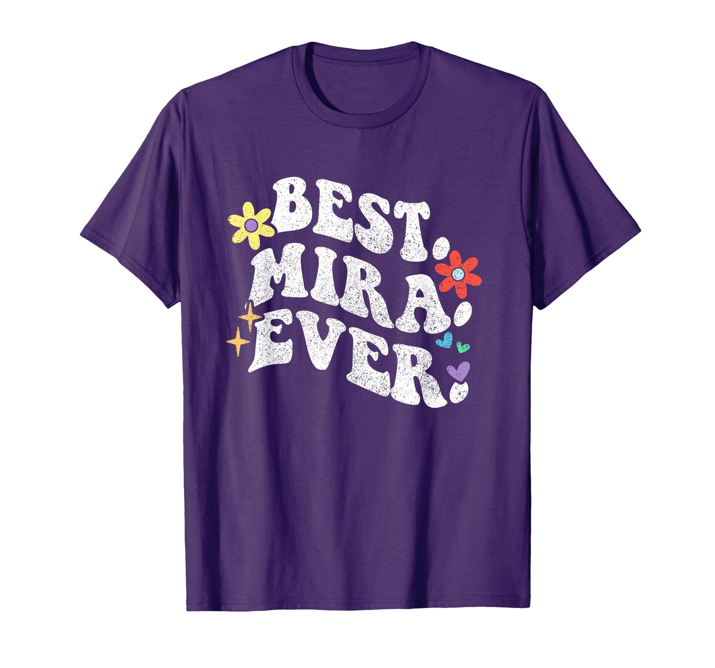 Retro Groovy Best Mira Ever First Name Mother's Day Girl T-Shirt