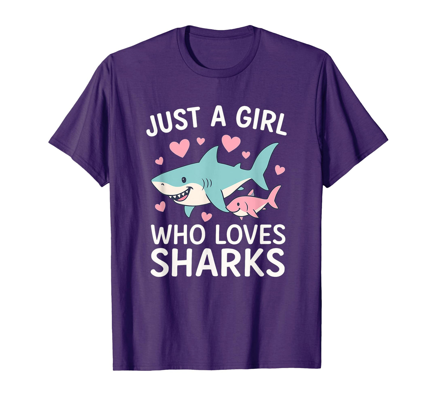 Just A Girl Who Loves Sharks - Wildlife Sea Lover T-Shirt