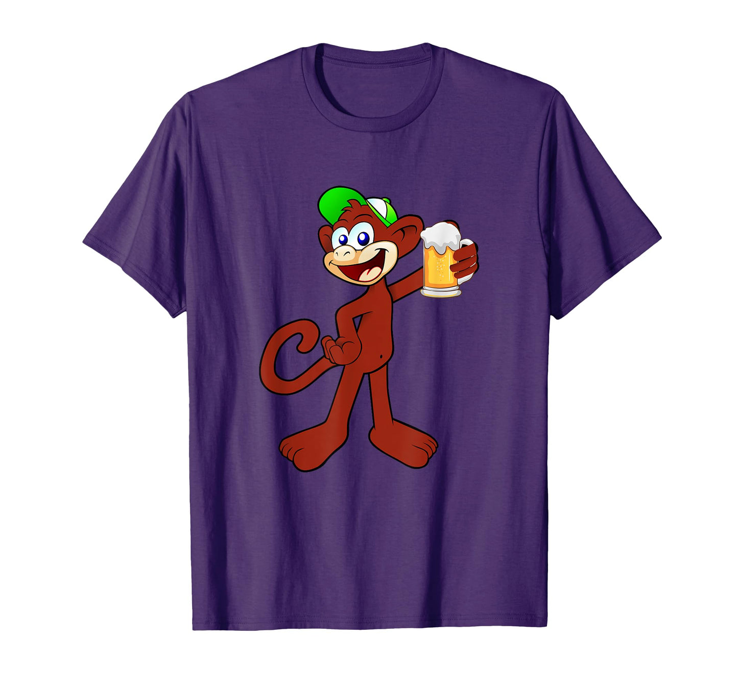 Beer Drinking Monkey Funny Beer Lovers Trendy Gag Gift T-Shirt