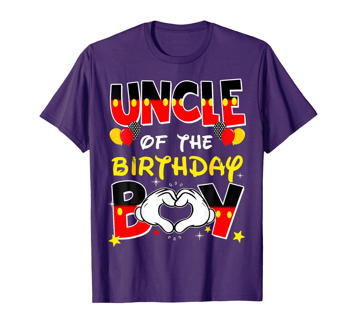Uncle Of The Birthday Boy Family Party Decor Matching T-Shirt