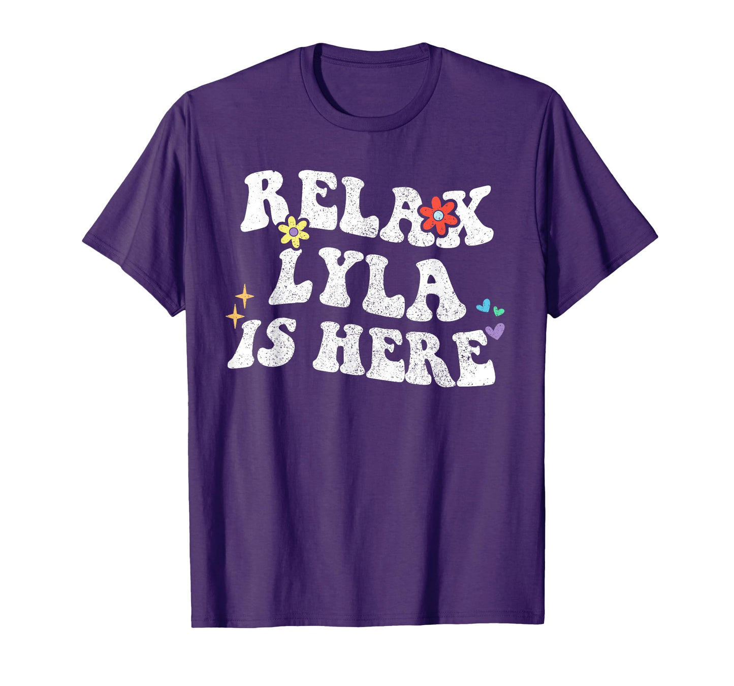 Retro Groovy Relax LYLA Is Here Funny Mother's Day Name T-Shirt
