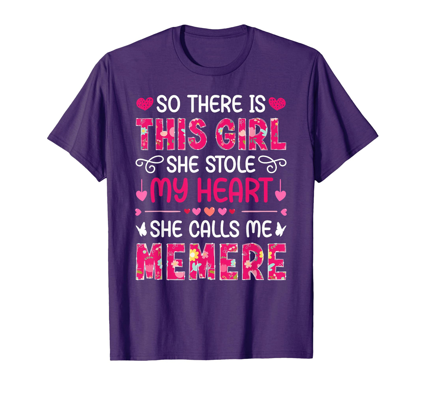 She Calls Me Memere French Grandma Memere Grandmother T-Shirt