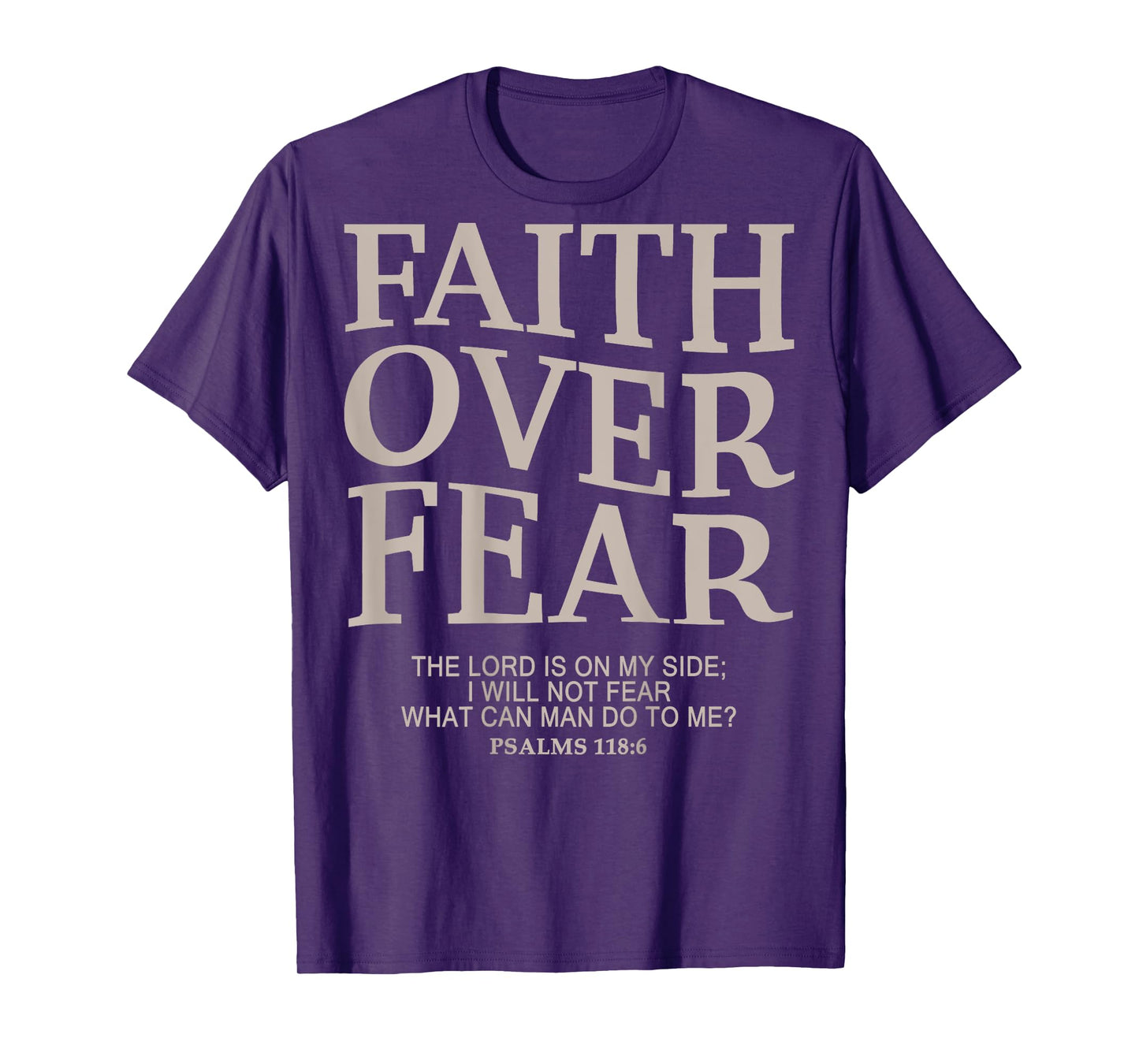 Girl Teen Faith Over Fear Cute Jesus Christian Women Dad Men T-Shirt