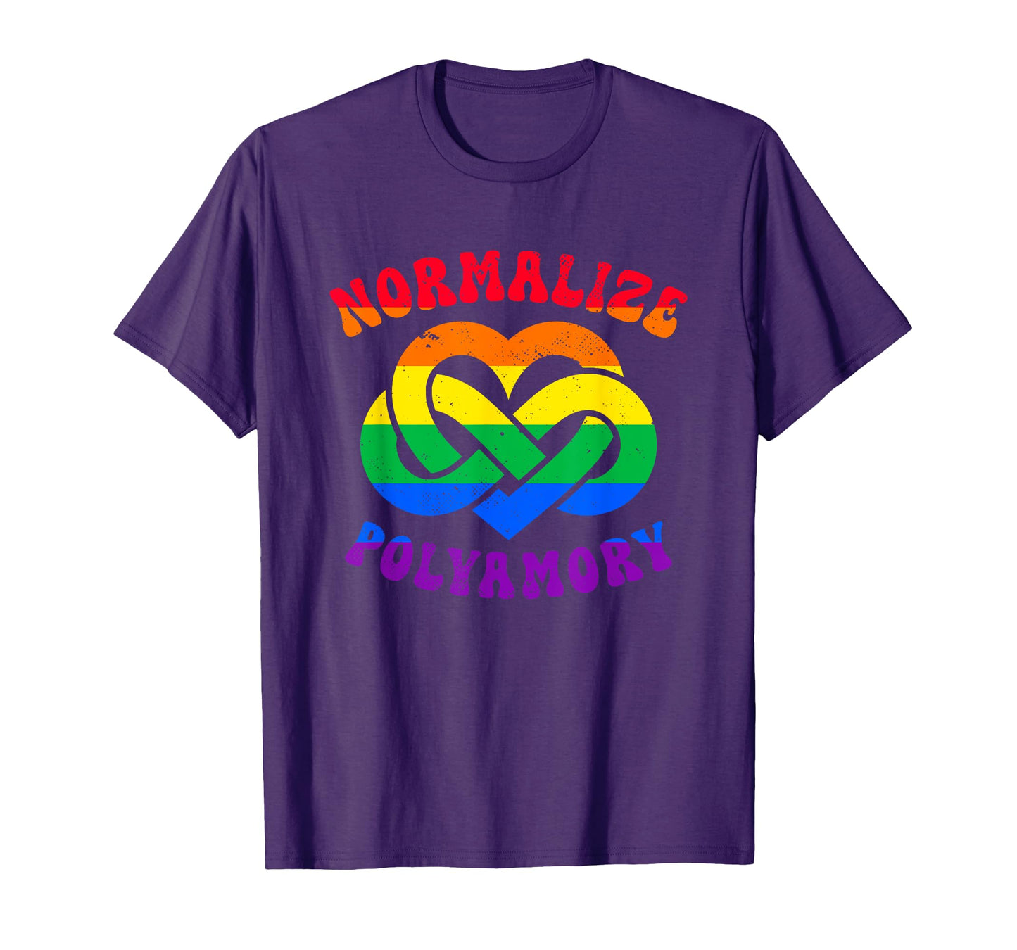 Normalize Polyamory | Infinity Heart | Polyamory Pride T-Shirt