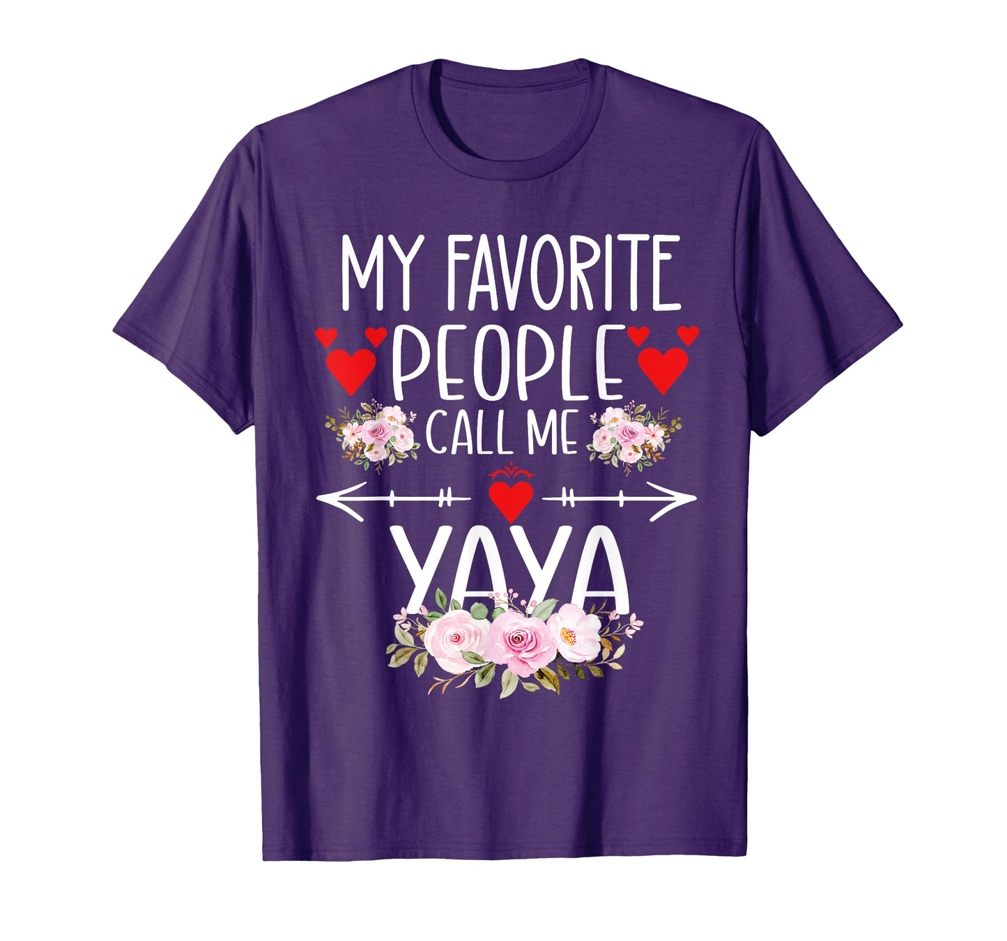 My Favorite People Call Me Yaya Floral Grandma T-Shirt