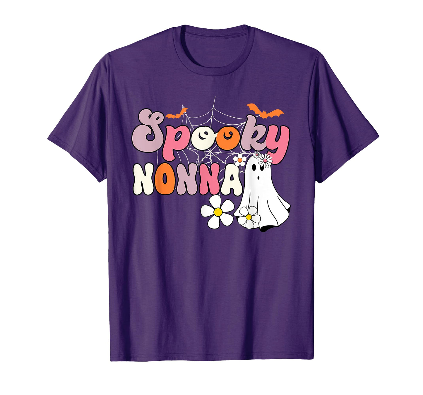 Groovy One Spooky Nonna Mama Grandma Witch Mom Halloween T-Shirt