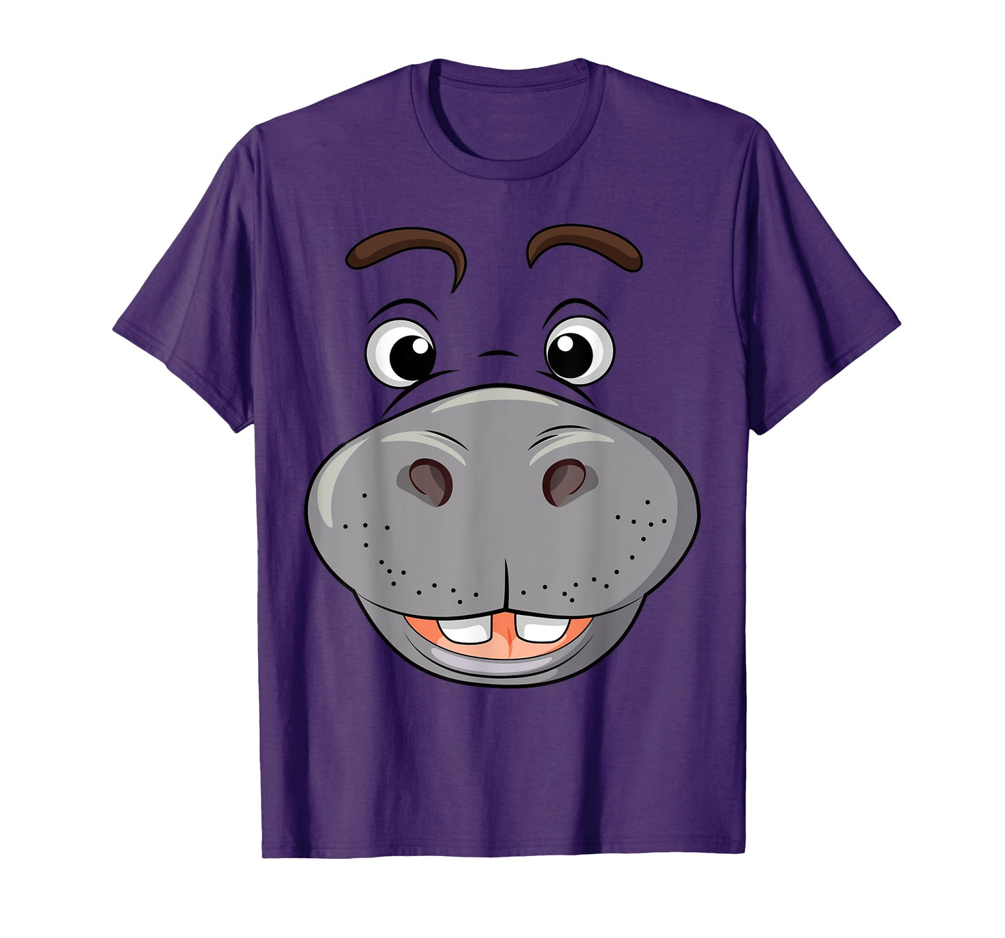 Funny Hippopotamus Hippo Face Cosplay DIY Costume Halloween T-Shirt