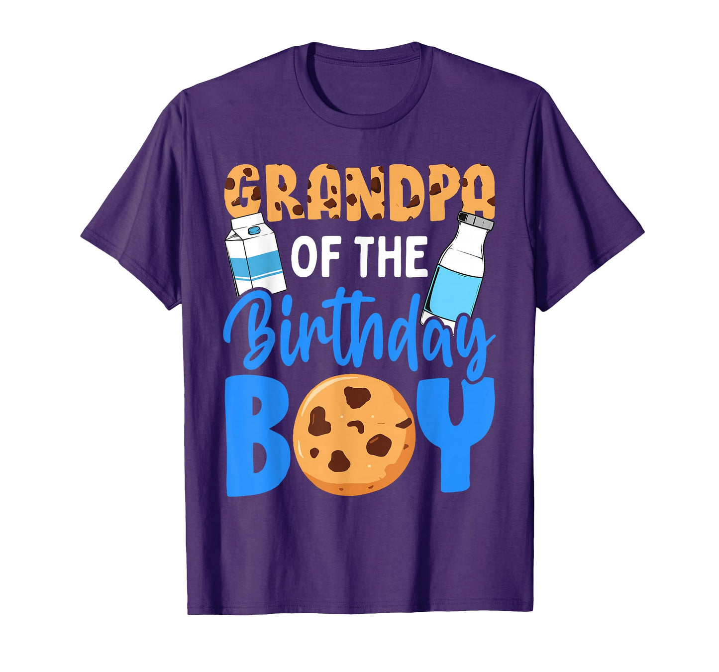 Grandpa of the birthday boy Milk and Cookies 1st birthday T-Shirt