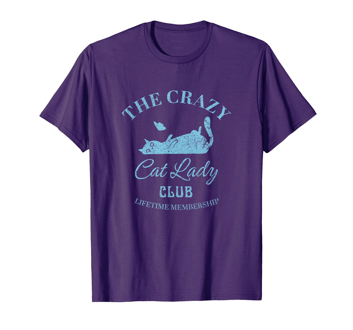 The Crazy Cat Lady Club Distressed T-Shirt