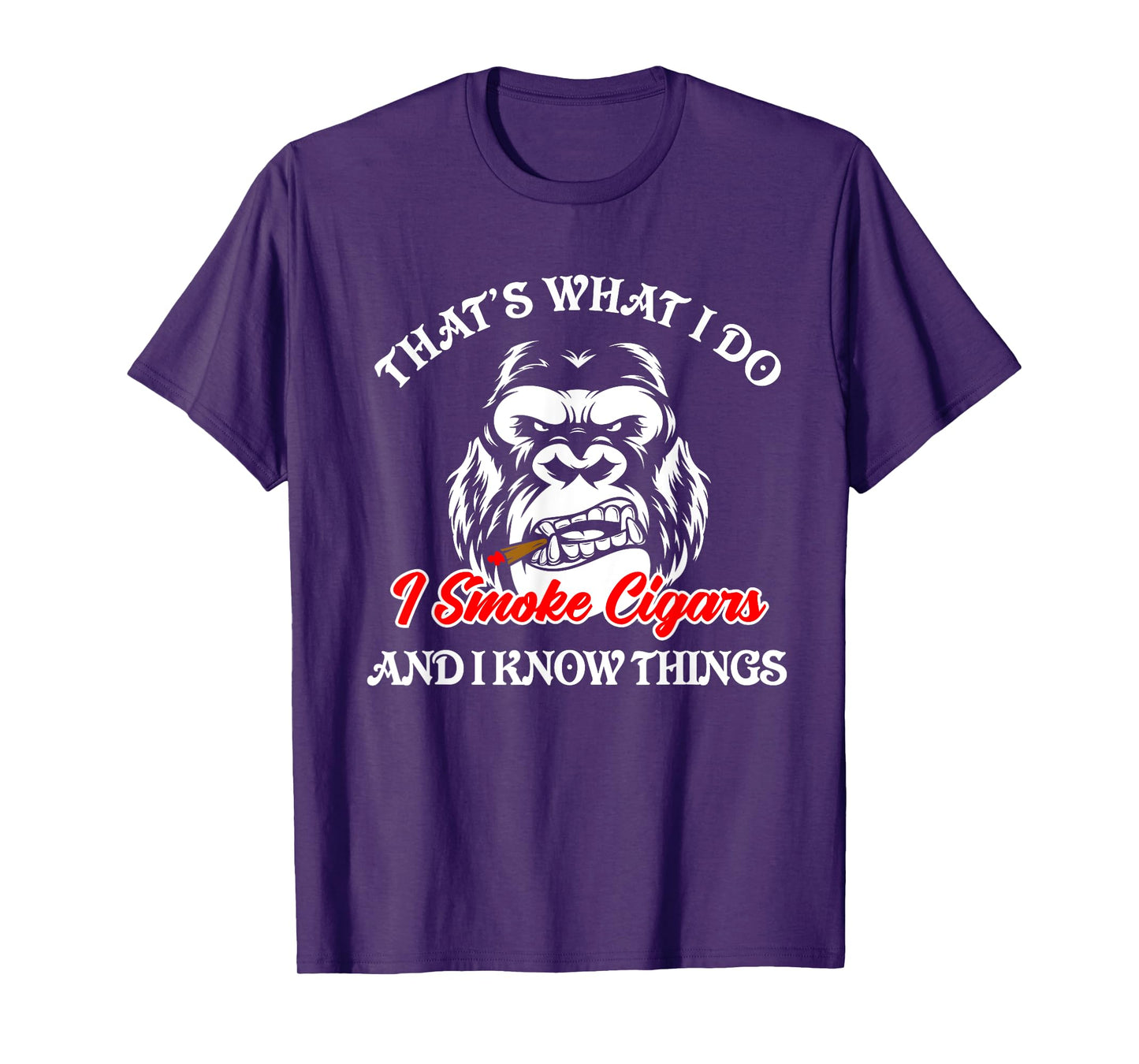 That's What I Do - Funny Cigars Smoker Smoking Monkey T-Shirt