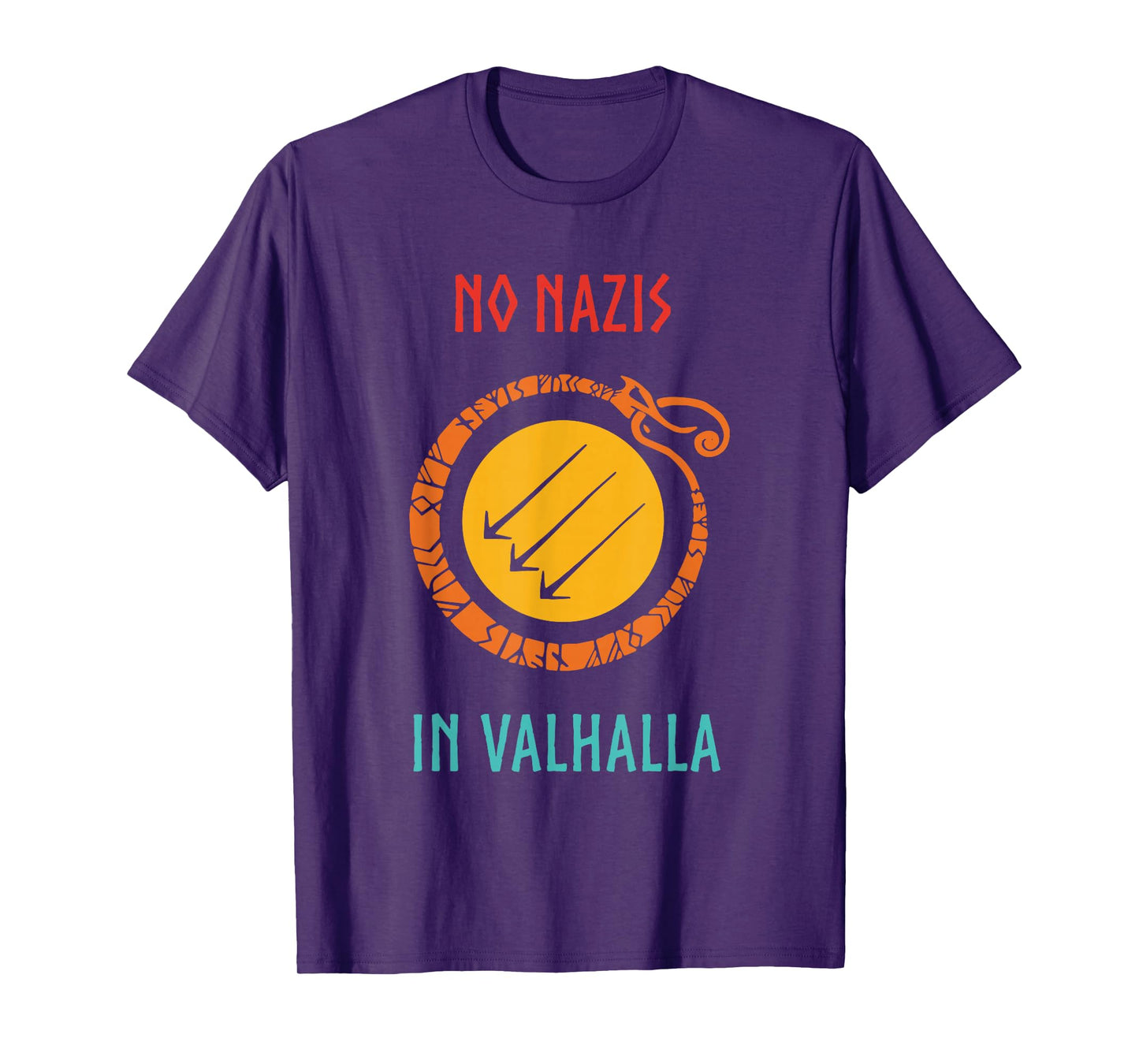 No Nazis in Valhalla Funny Vintage Apparel Black Unisex Kids T-Shirt