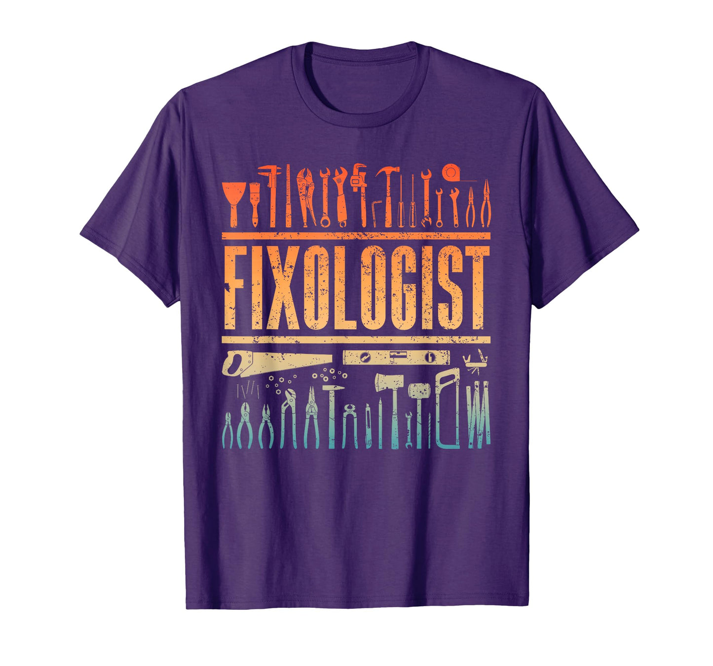 Funny Handyman Art For Men Dad Fixologist Tool DIY Handyman T-Shirt, Small, Black