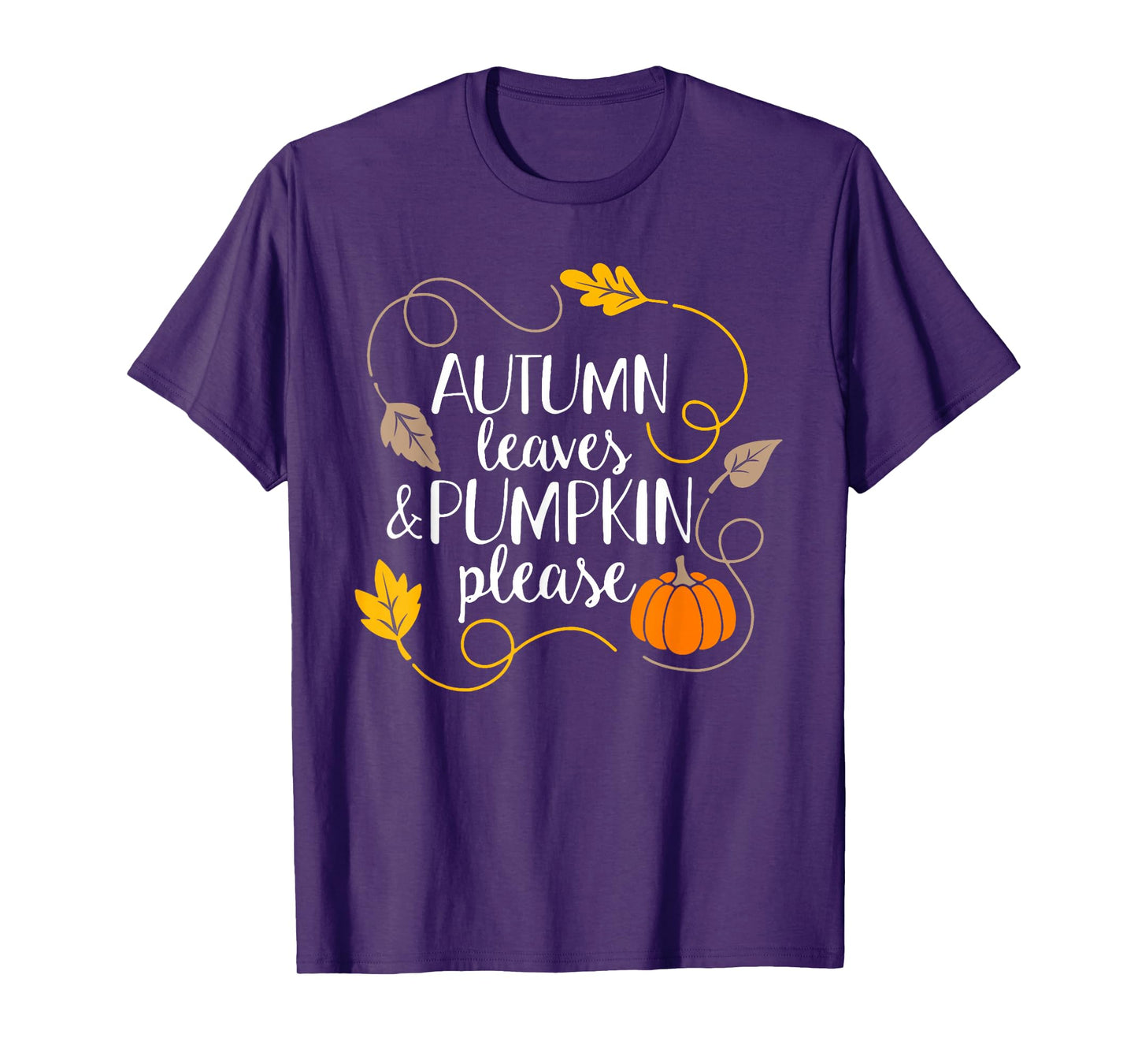 Hello Fall Pumpkin Autumn Leaves Pumpkin Please Fall Season T-Shirt