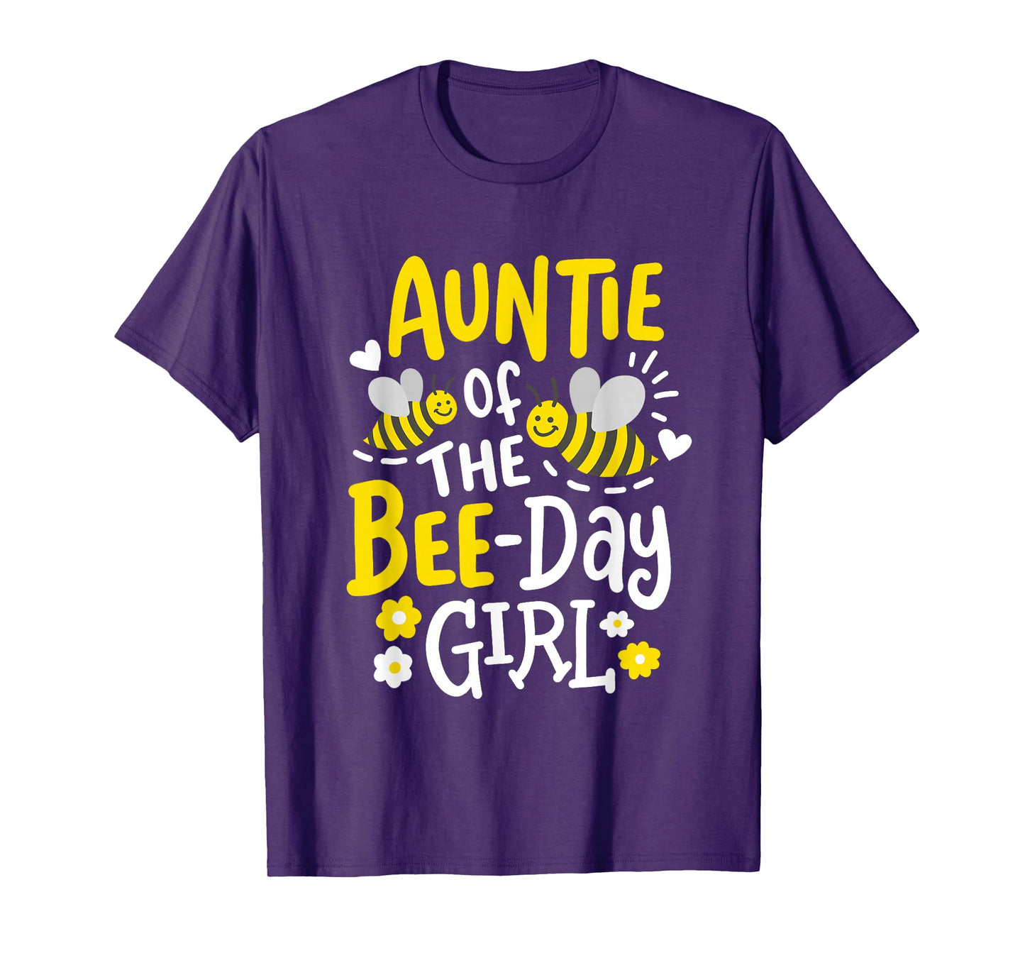 Auntie of the Bee-Day Girl Birthday Party Matching Family T-Shirt