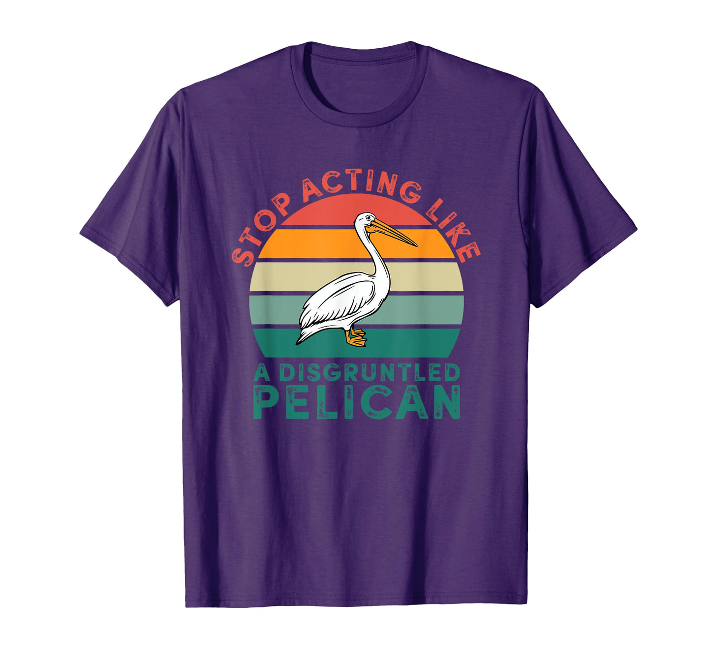 Stop Acting Like A Disgruntled Pelican Retro T-Shirt