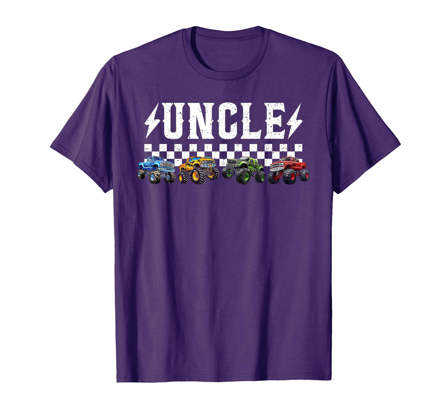 Uncle Retro Monster Truck Family Crew Birthday Matching T-Shirt