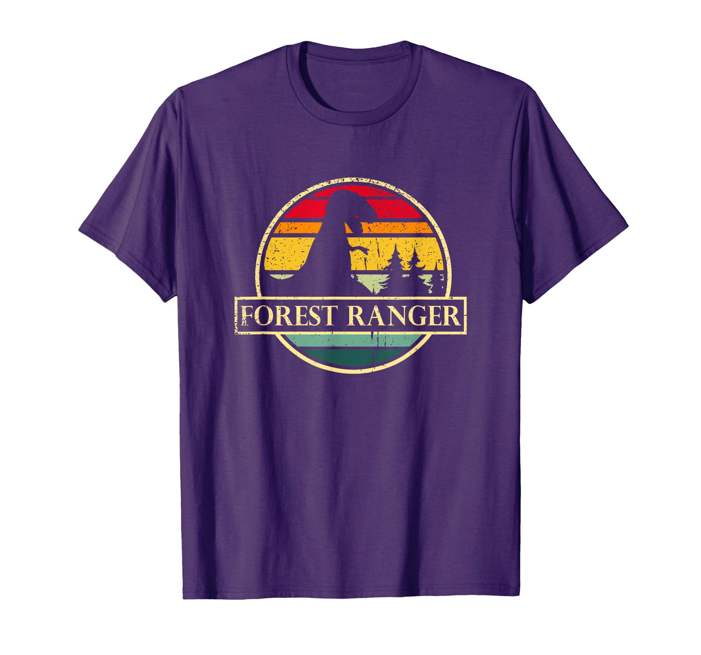 Retro Forest Ranger Dinosaur Vintage Forester Nature Camping T-Shirt