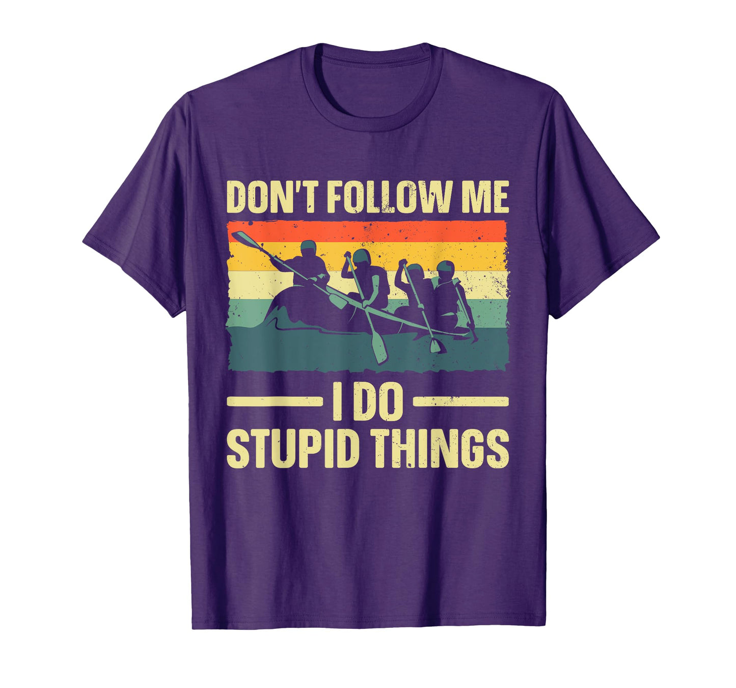 Best Rafting Art For Men Women Whitewater River Raft Rafting T-Shirt