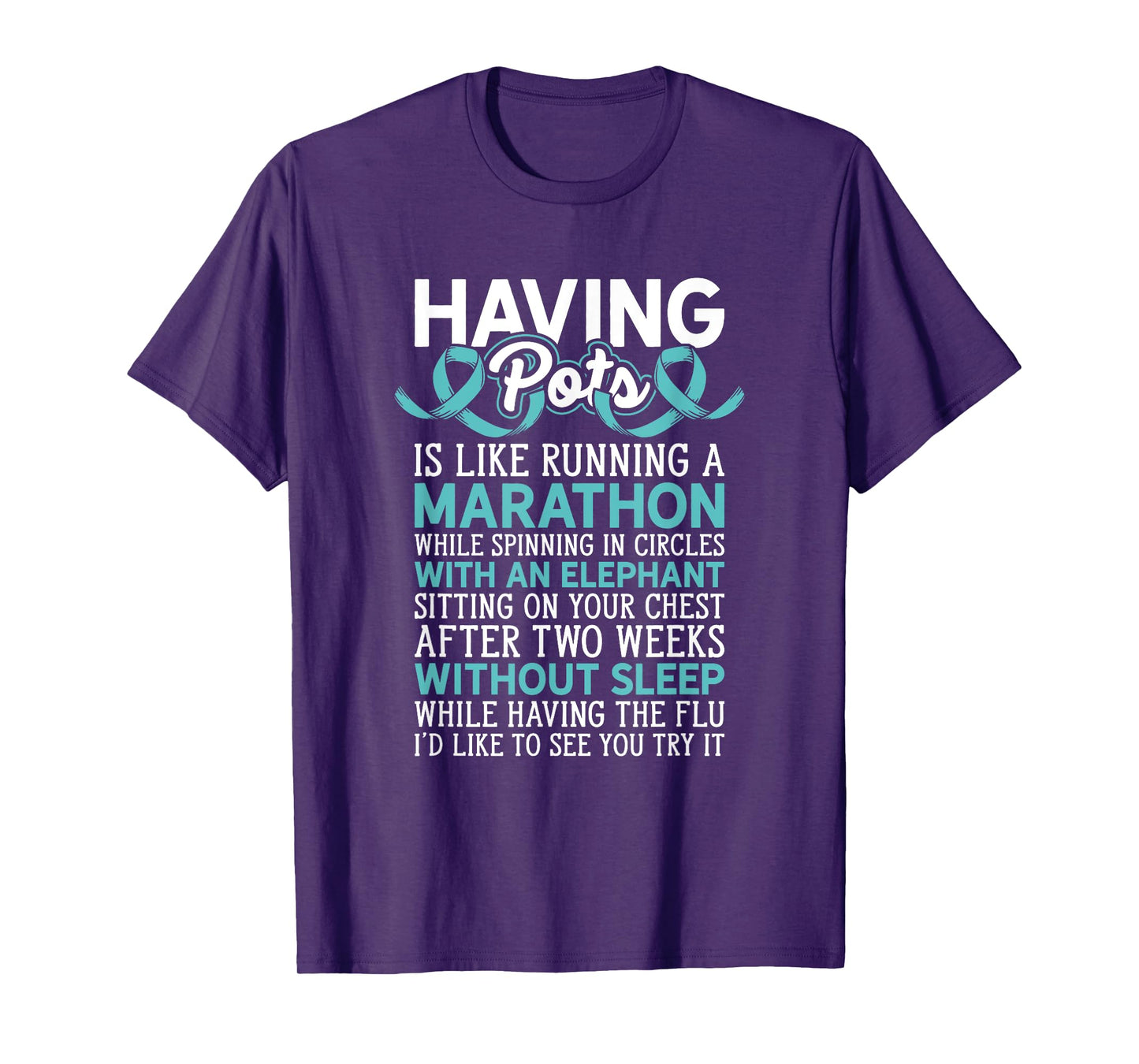 Warrior Having Pots Dysautonomia Awareness Dysautonomia T-Shirt, Small, Black