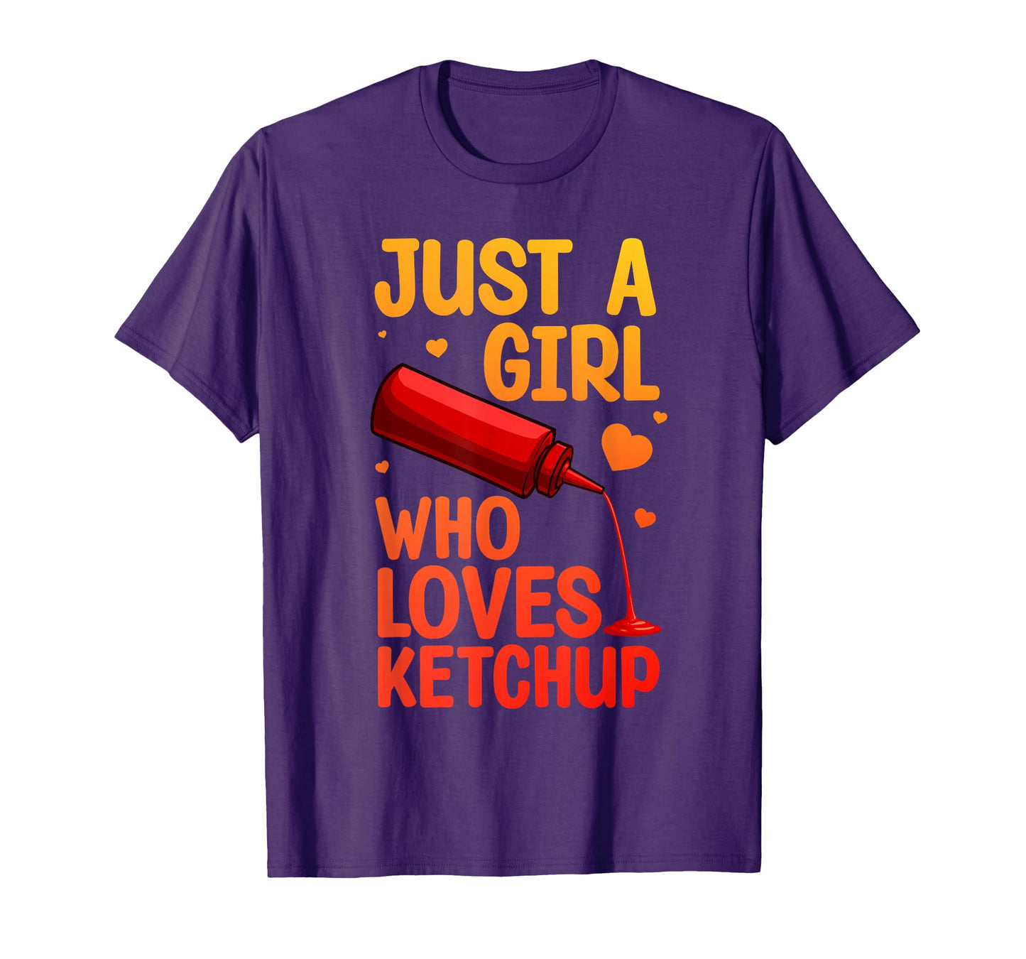 Cute Ketchup Design for Women Girls Condiment Ketchup Lovers T-Shirt
