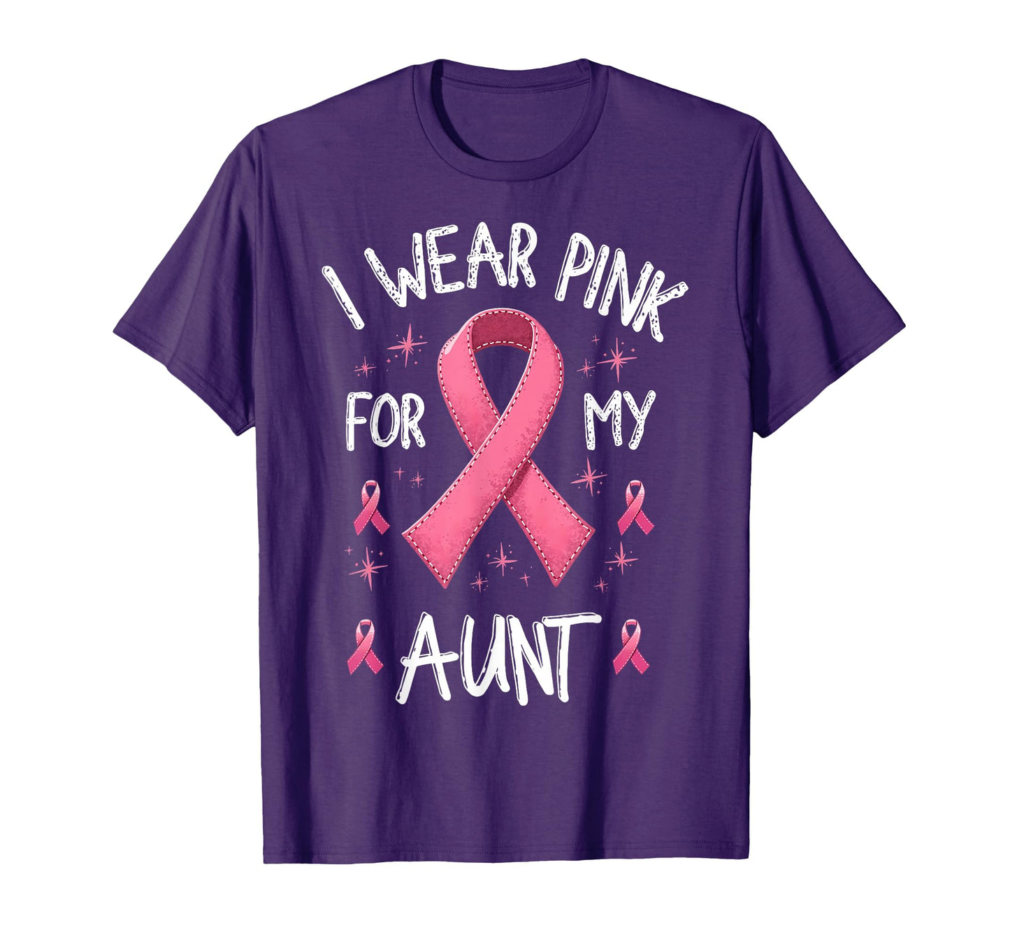 I Wear Pink for My Aunt Cancer Awareness Support T-Shirt