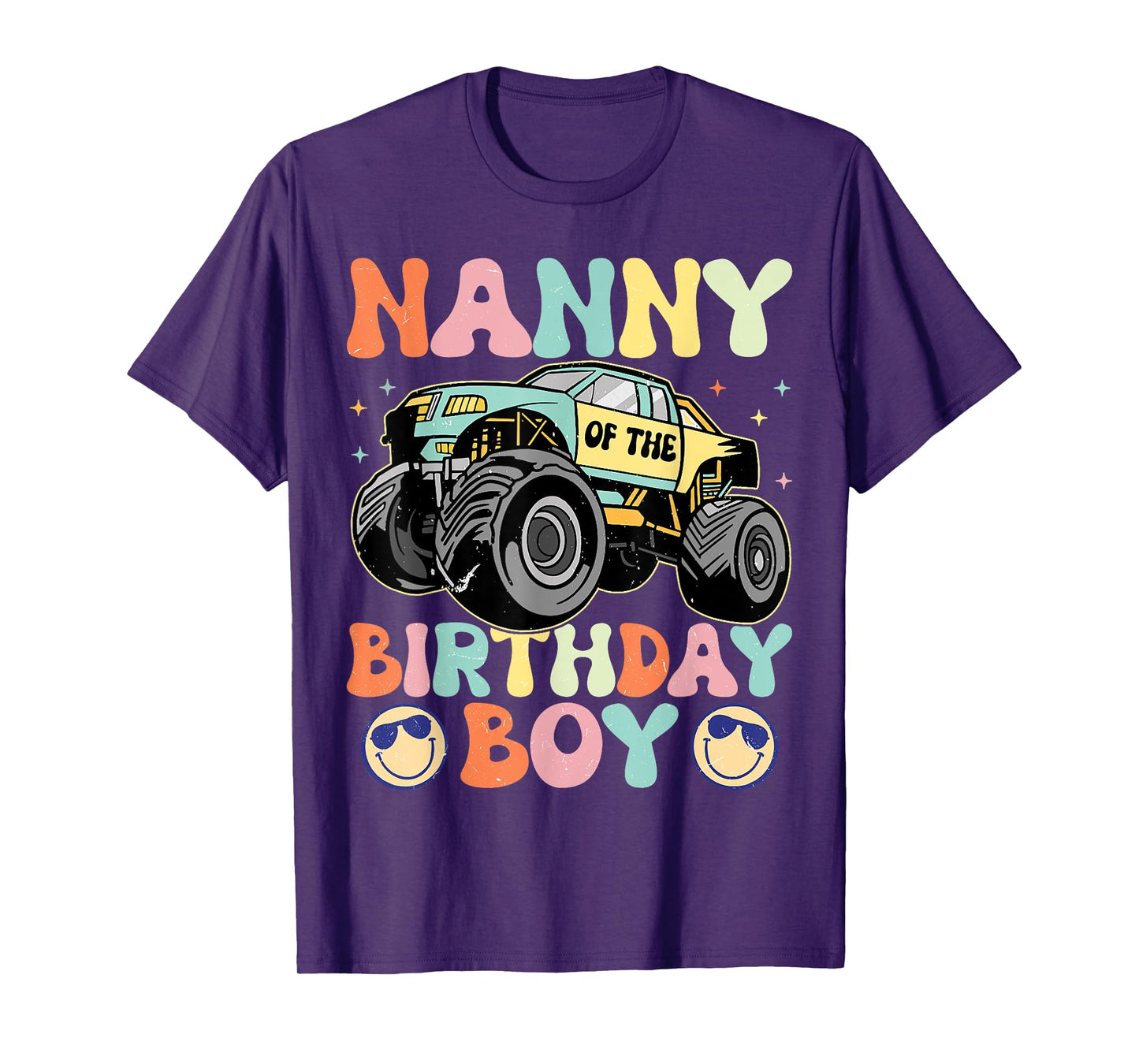 Monster Truck Nanny Of The Birthday Boy Matching Family T-Shirt
