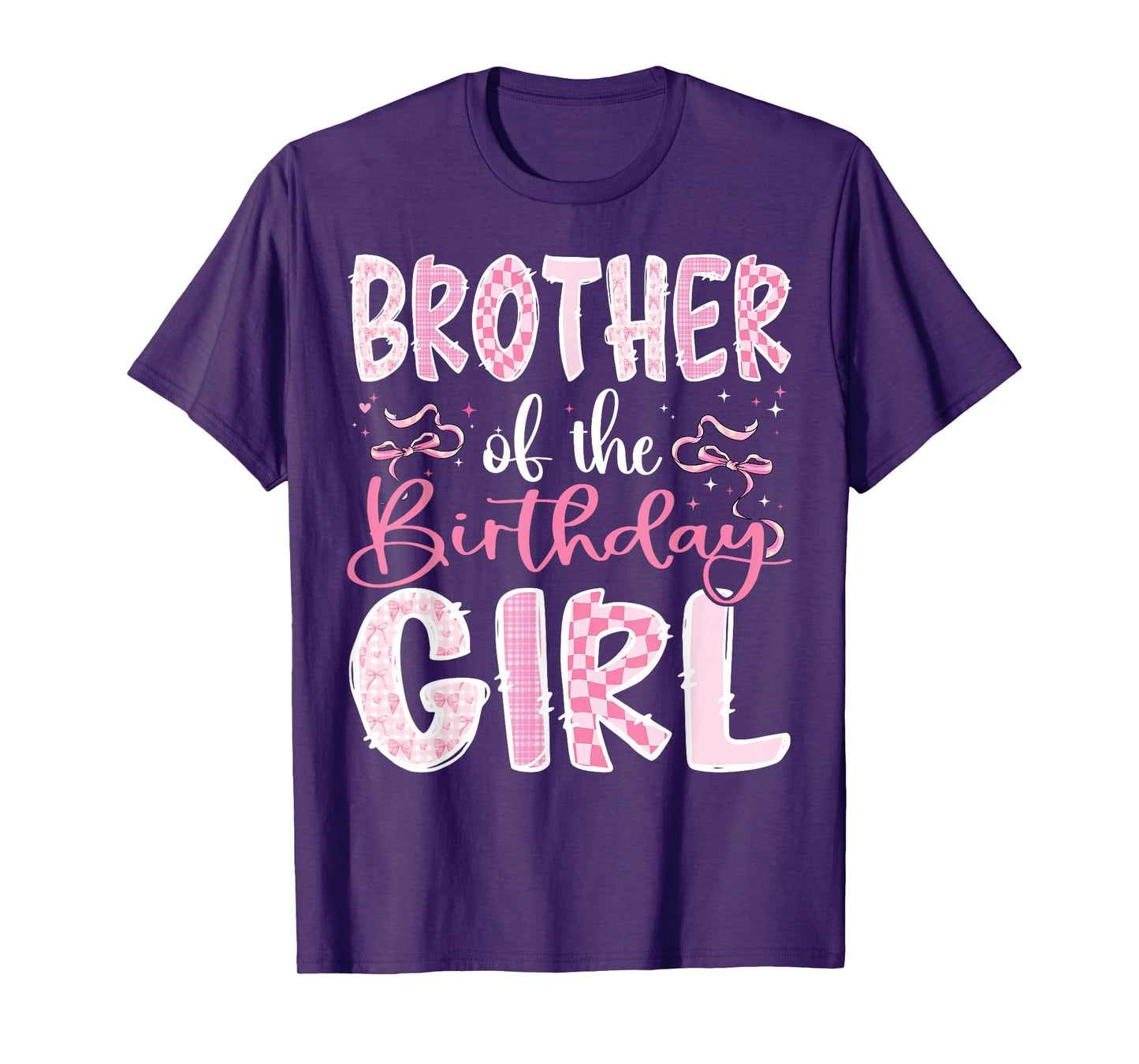 Brother of The Birthday Girl Pink Coquette Bow Family T-Shirt