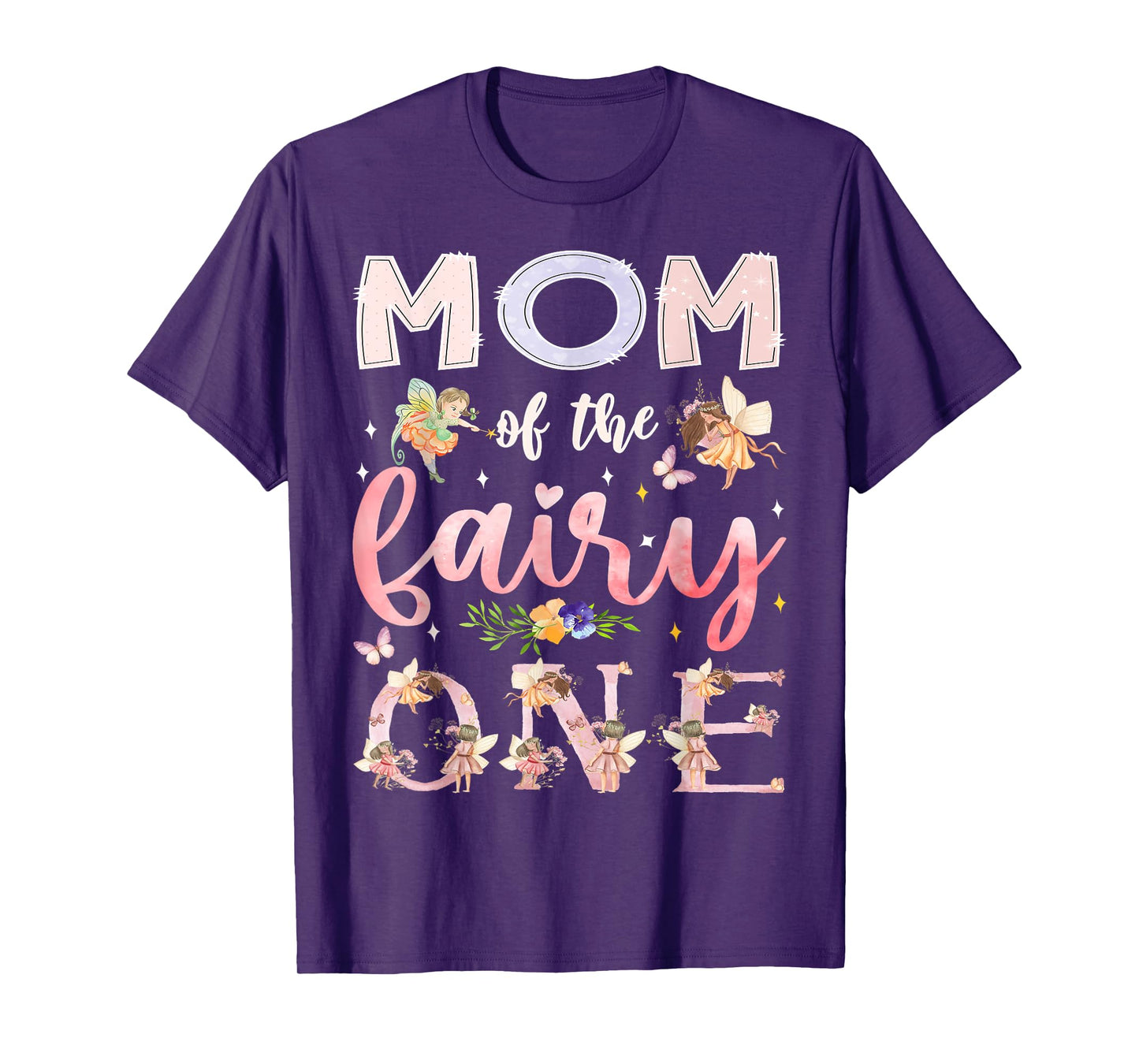 Mom Of The Fairy One 1St Birthday Girl Family Matching T-Shirt