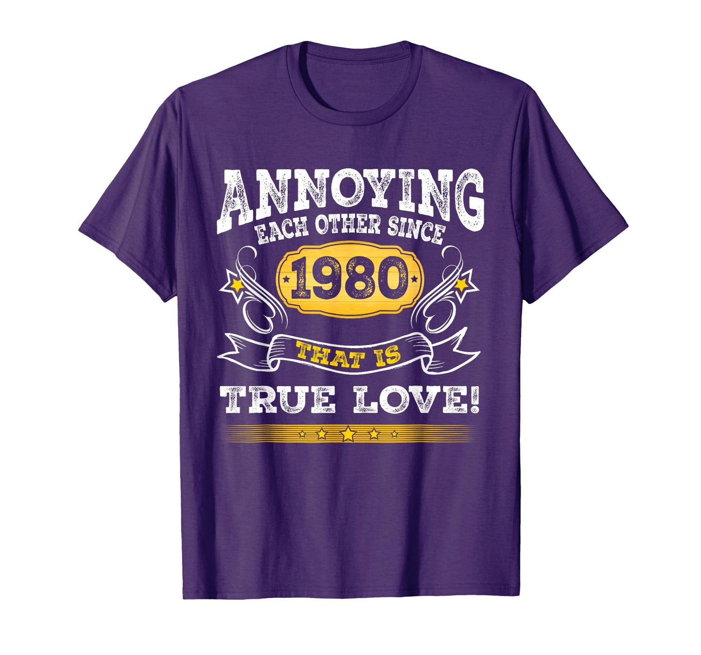 Annoying Each Other Since 1980 Wedding Anniversary Couples T-Shirt