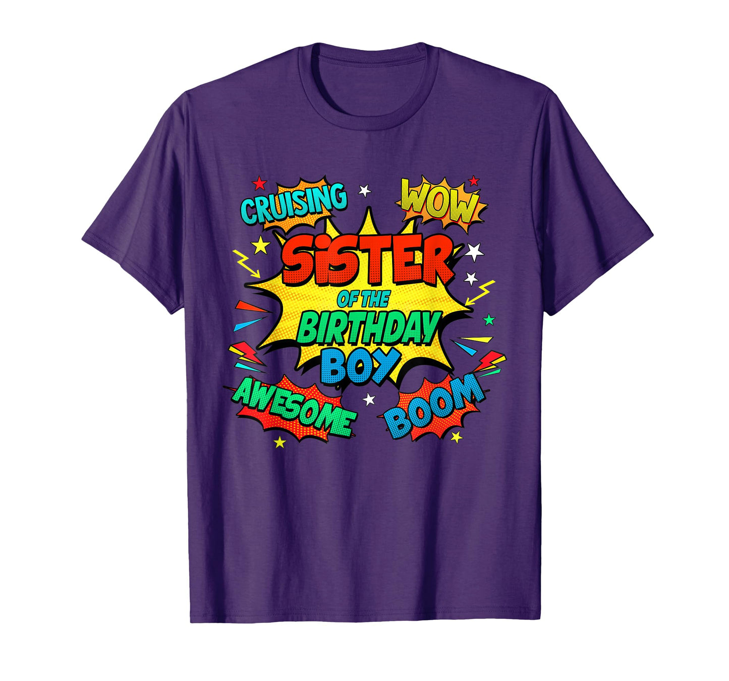 Aunt of The Birthday Boy Shirt Mother Superhero Comic Party T-Shirt