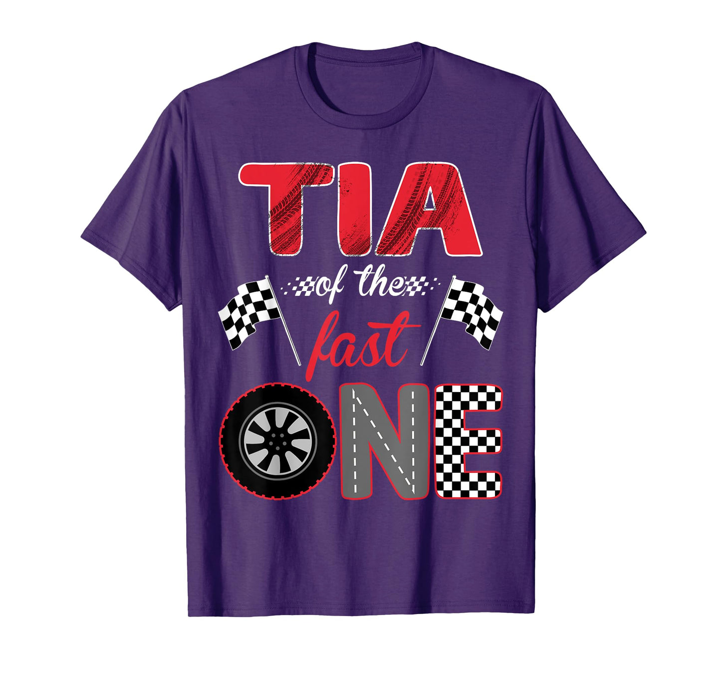 Tia Of The Fast One Birthday 1st Race Car Family T-Shirt