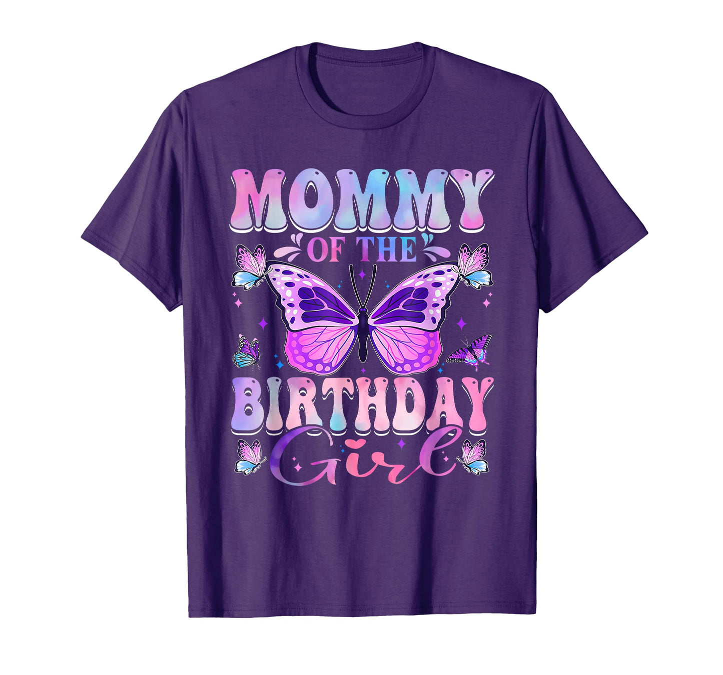 Mommy of The Birthday Girl Birthday Butterfly Matching T-Shirt