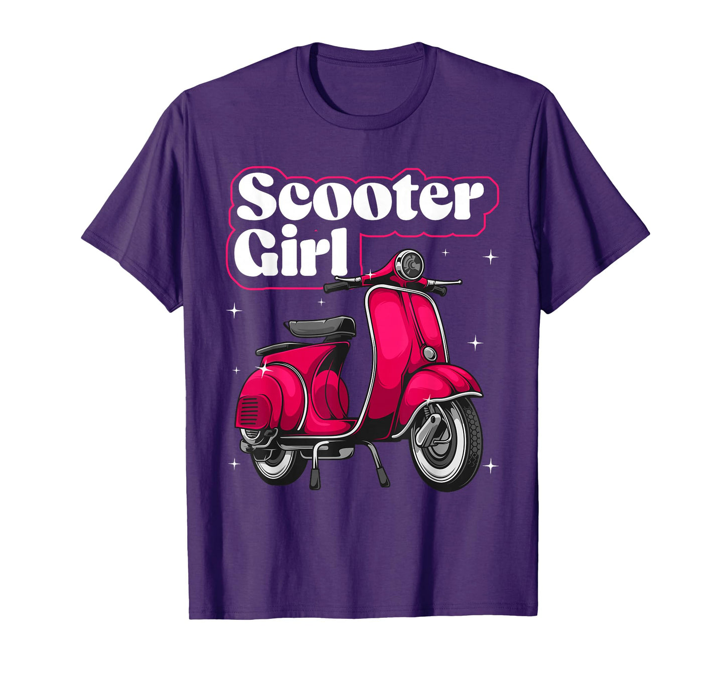 Funny Scooter Girl Art For Women Kids Scooter Life Lover T-Shirt