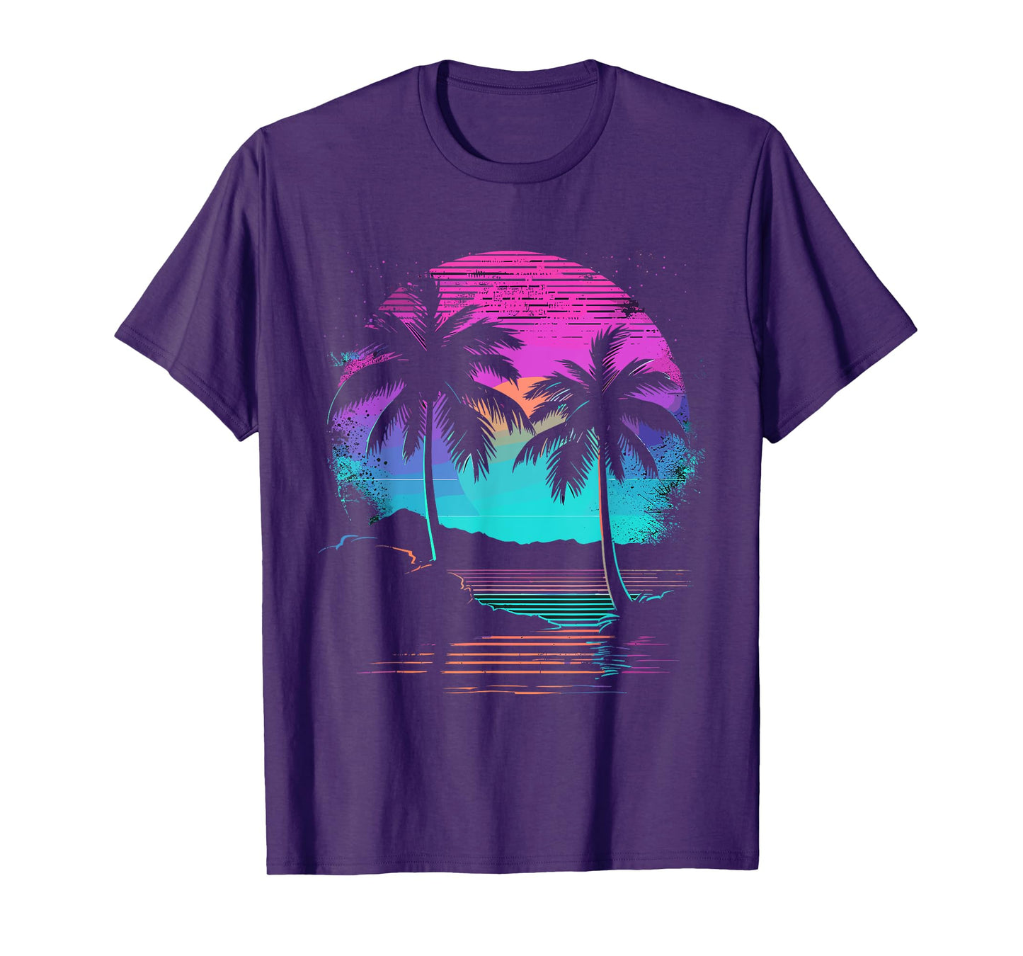 Retro Vintage Sunset Palm Tree T-Shirt