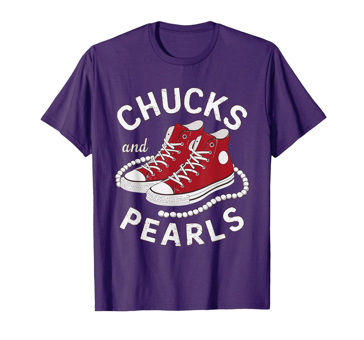 Chucks And Pearls Cute Men Women T-Shirt