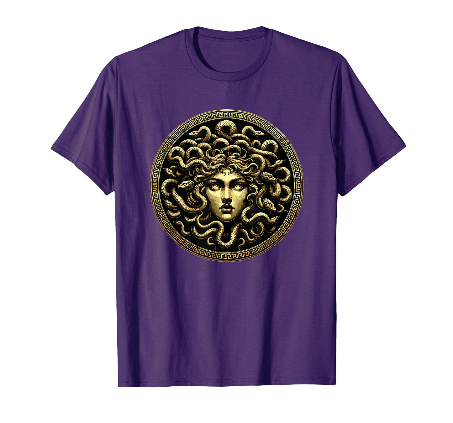 Medusa Head Myth Gorgon Snake Hair Greek Mythology Royal T-Shirt
