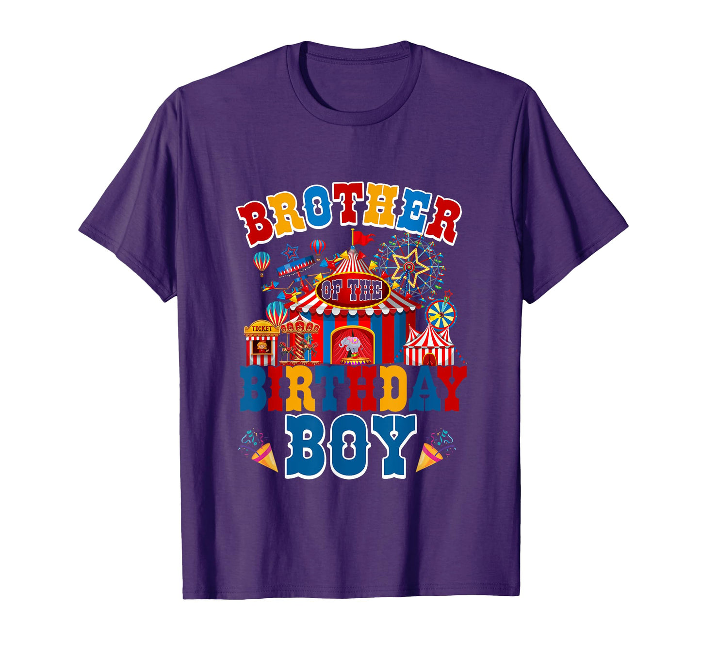 Brother of The Birthday for Boy Circus Carnival Theme Party T-Shirt