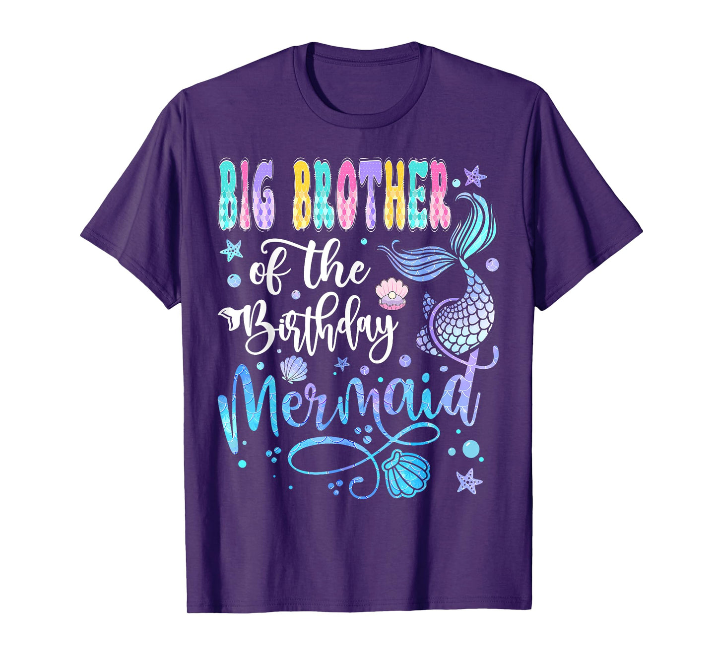 Big Brother Of The Birthday Mermaid Bday Girl Party T-Shirt