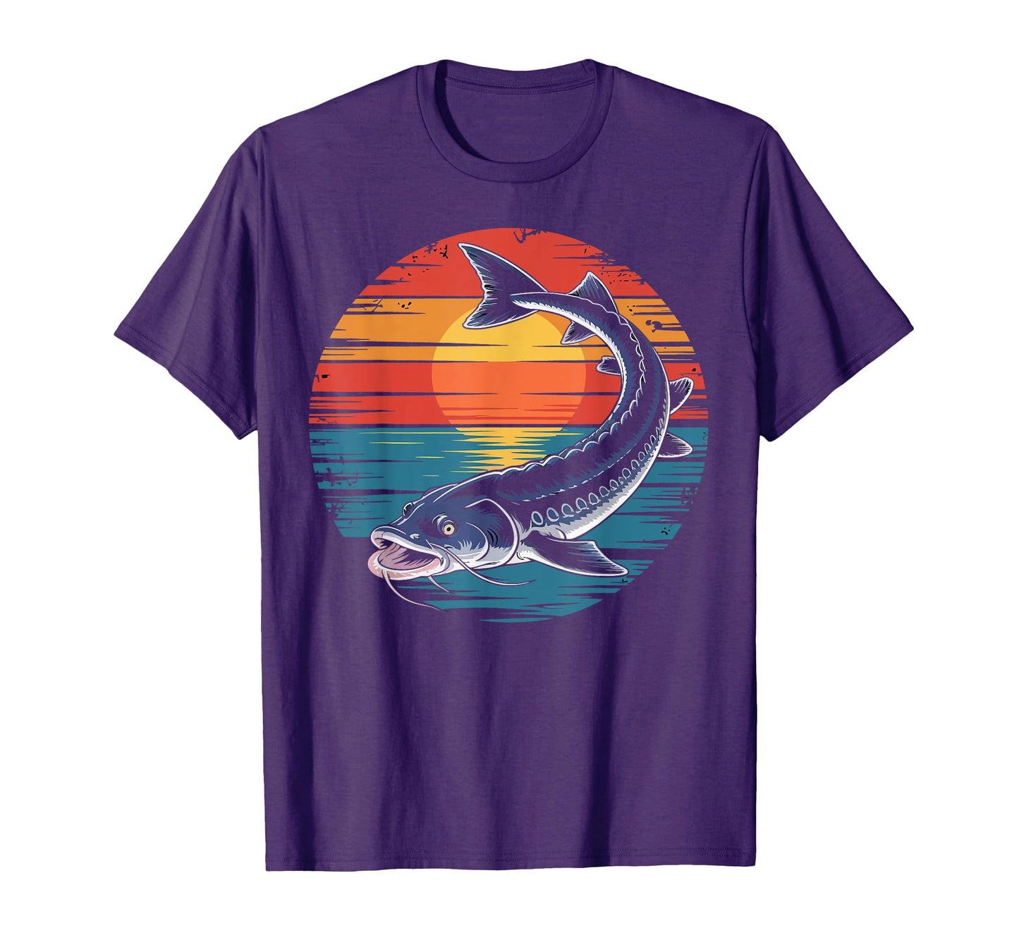 Vintage Sturgeon Fish Fishing Lover Retro Gifts Men Women T-Shirt