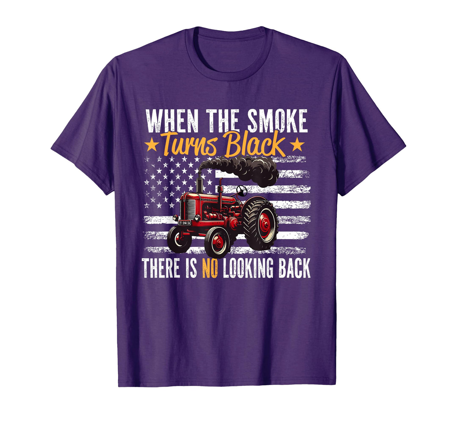 Tractor Pulling Power Smoke Turns Black Tractorpulling USA T-Shirt