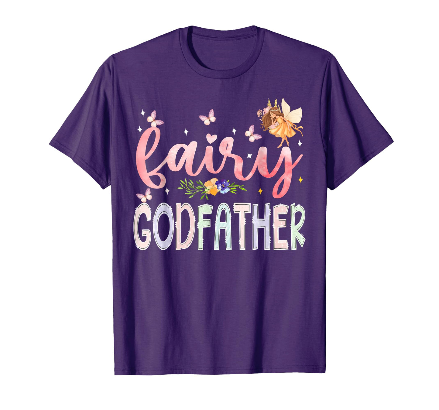 Fairy GodFather Magical Floral Birthday Girl Fairytale T-Shirt