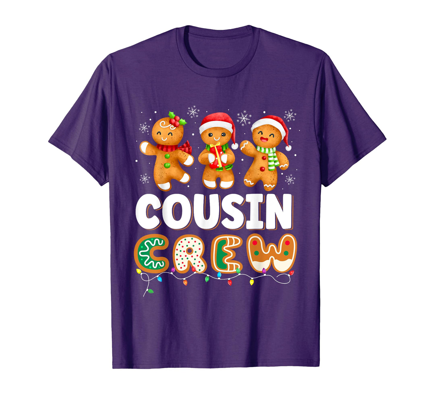 Cousin Crew Christmas Pajama Shirt Gingerbread Man T-Shirt