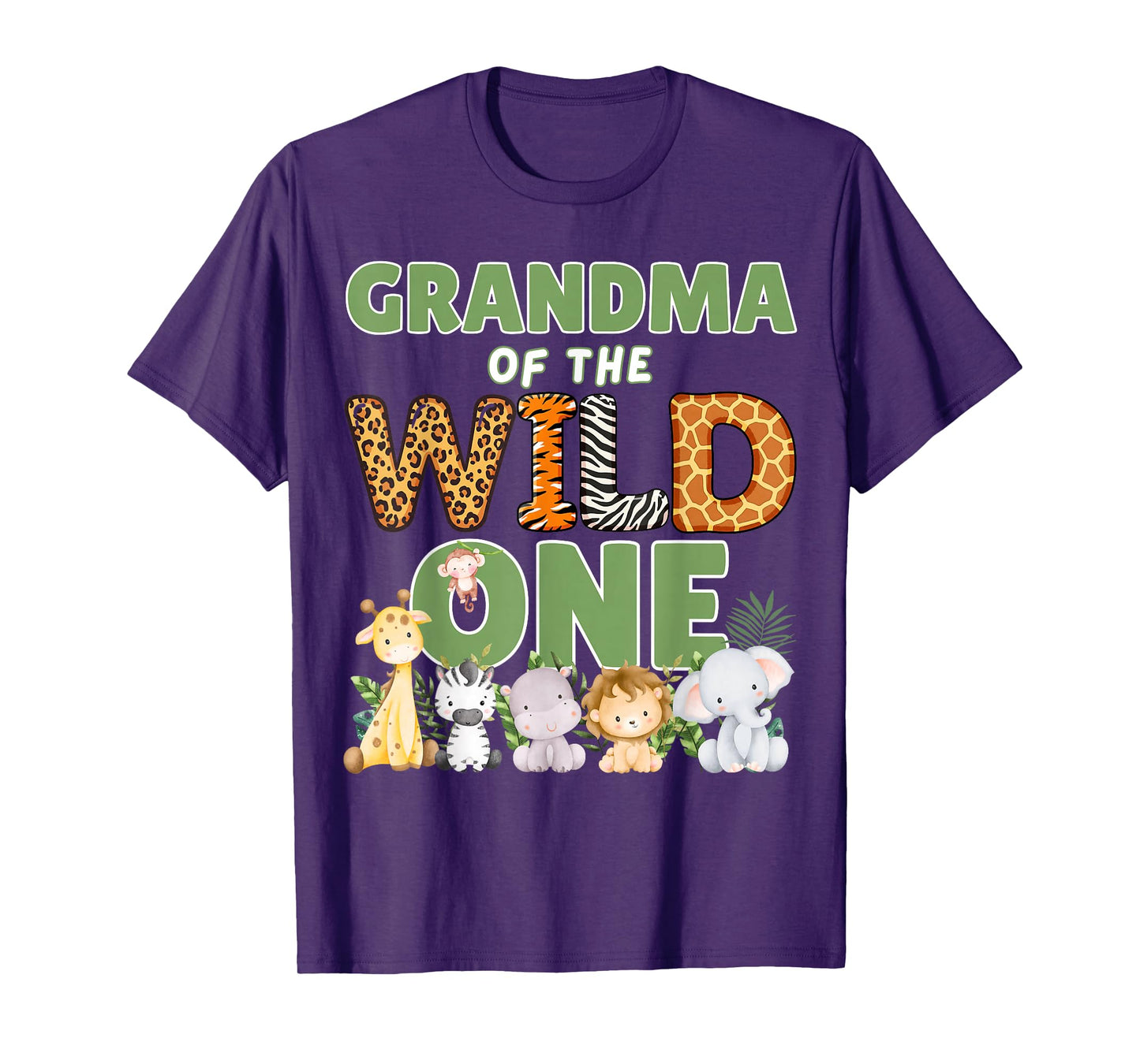 Grandma Of The Wild One 1st Birthday Safari Family Matching T-Shirt