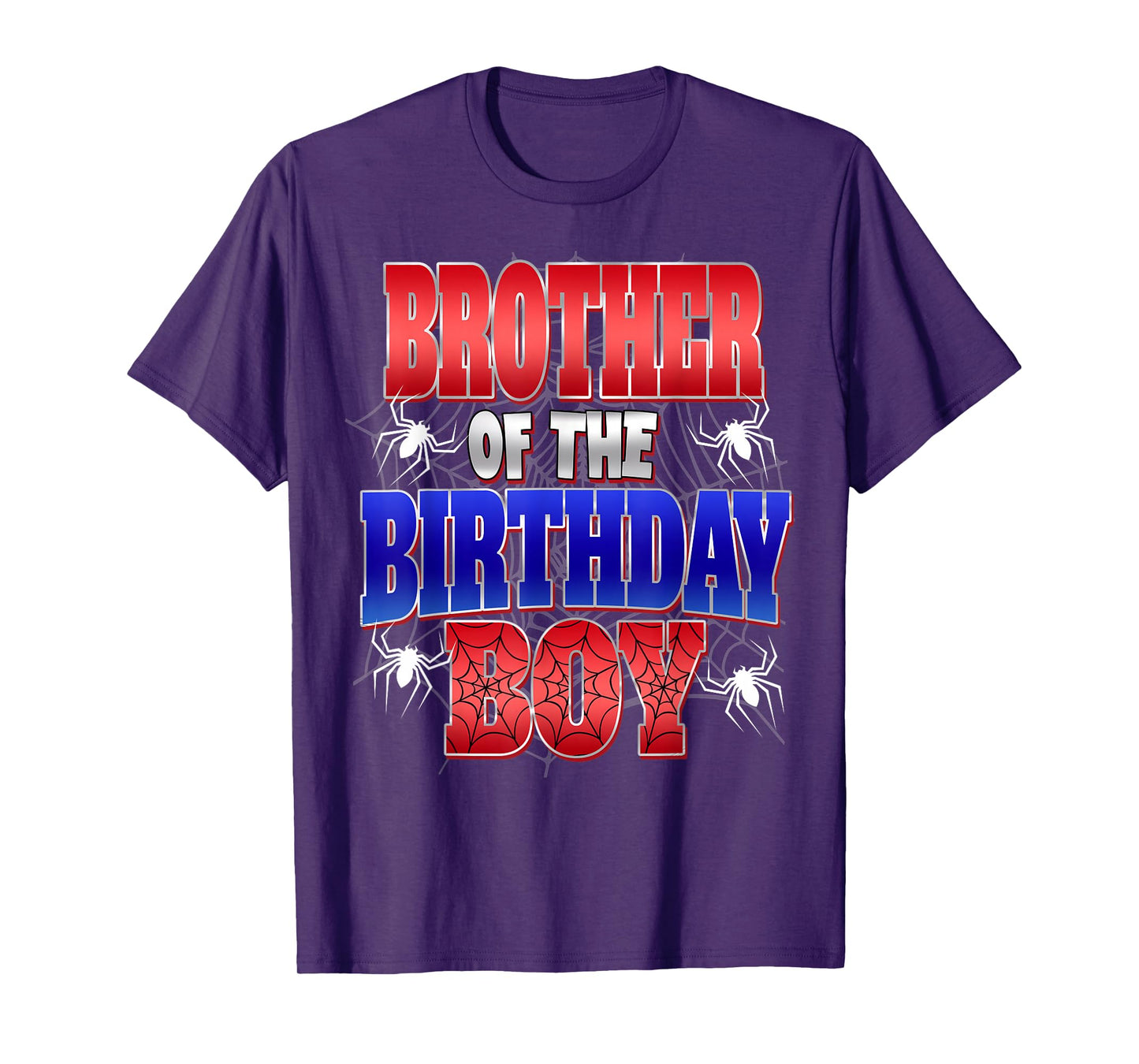 Brother Of The Birthday Boy Costume Spider Web Birthday T-Shirt