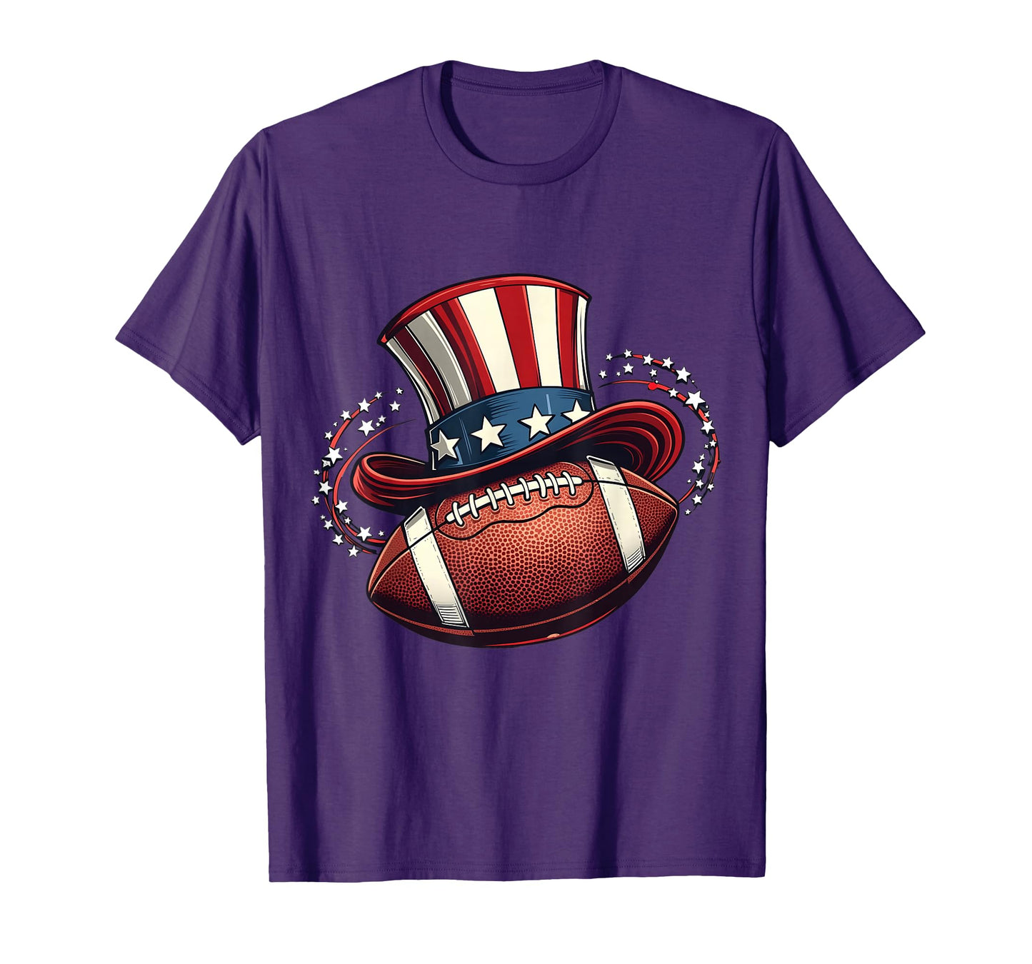 4th of July Football Patriotic Player Men Boys Youth Kids T-Shirt