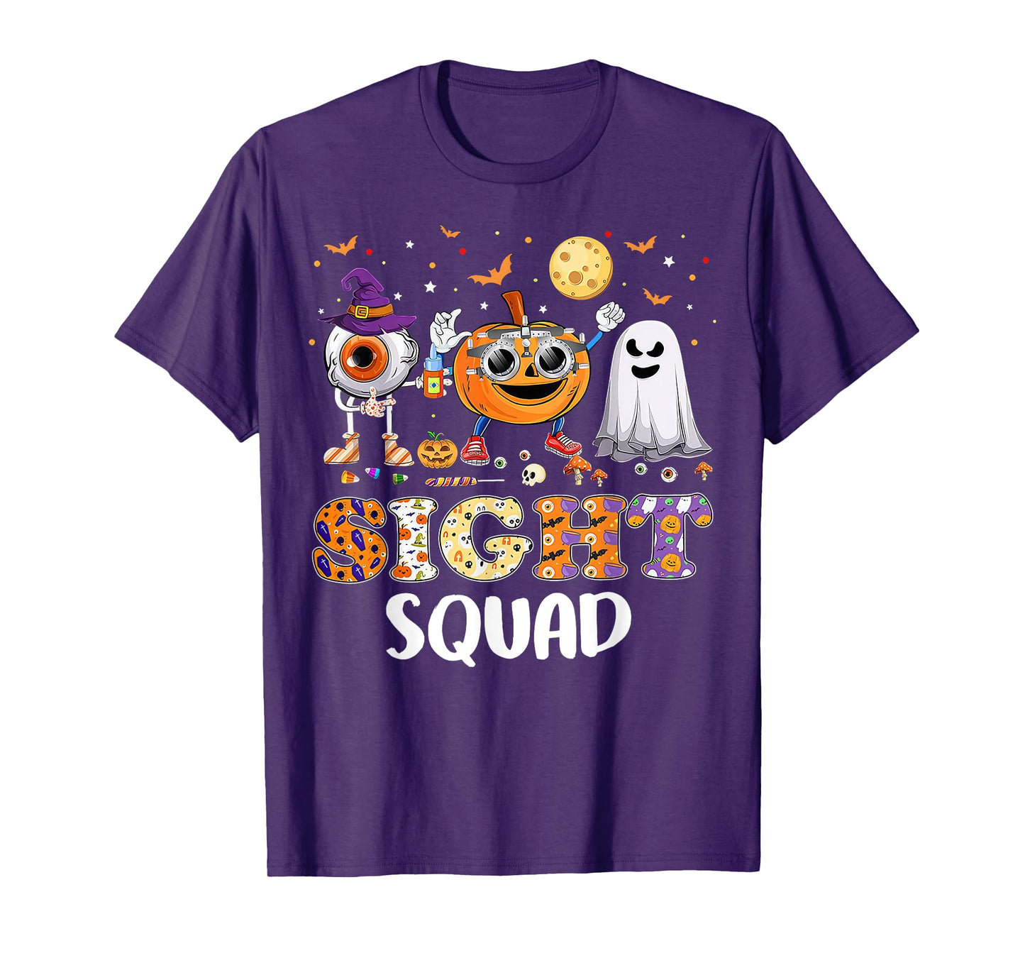 Optometrist Sight Squad Pumpkin Ghost Halloween Costume T-Shirt